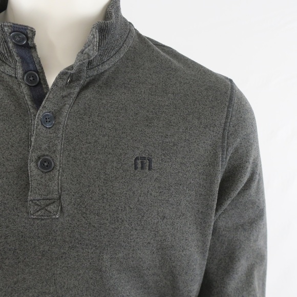 Travis Mathew Men's Pullover Sweater w/ Pockets Size Medium Heather Gray - Picture 3 of 7